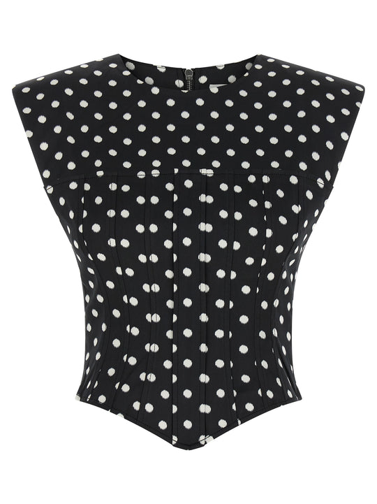 Polka Dot Tops Black
