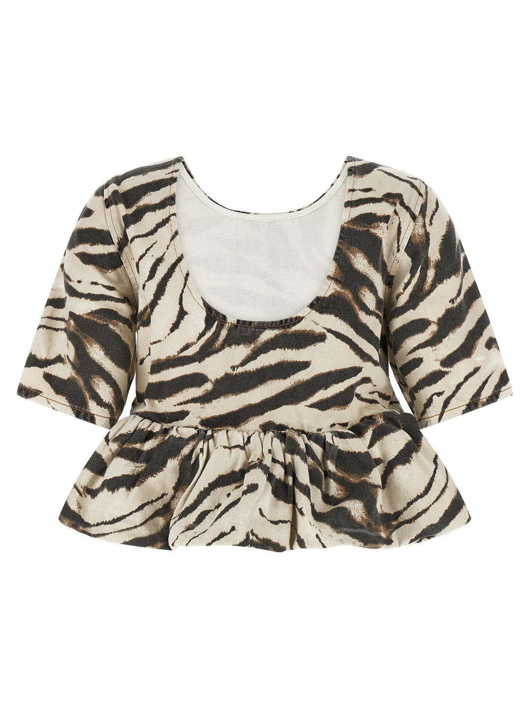 Ganni Zebra Denim Tops - Multicolor | 18e32dab7f9db515854e21e8f1add810249a55e5