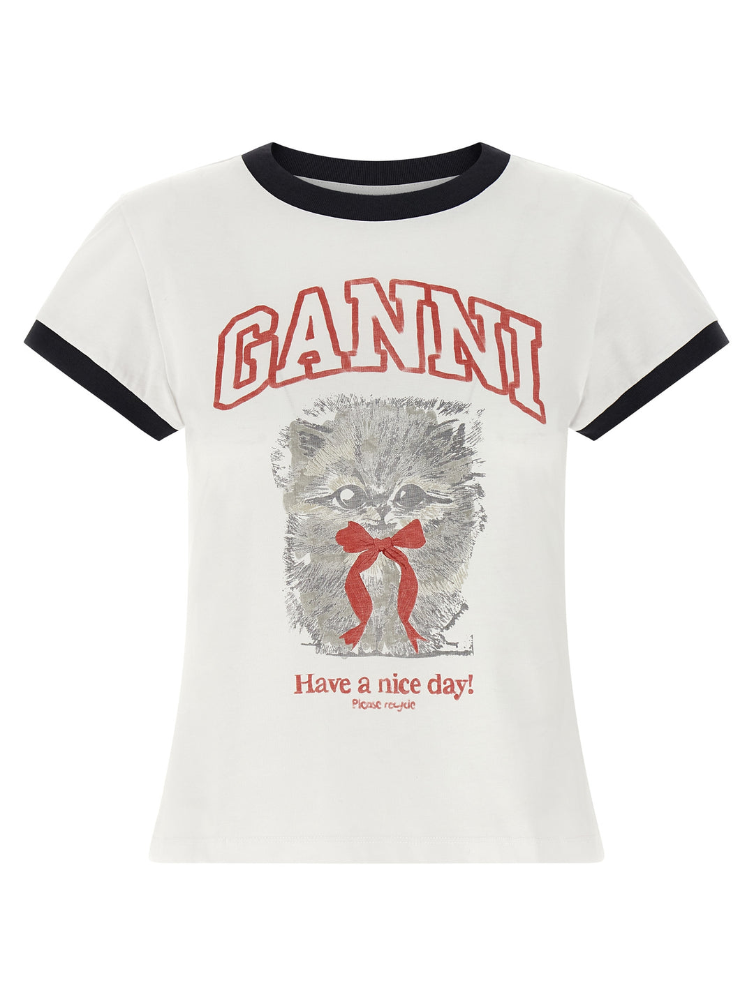 Ganni Printed T-shirt - White | 4cc3c03d2449a62718786509103e9dd743d7780b