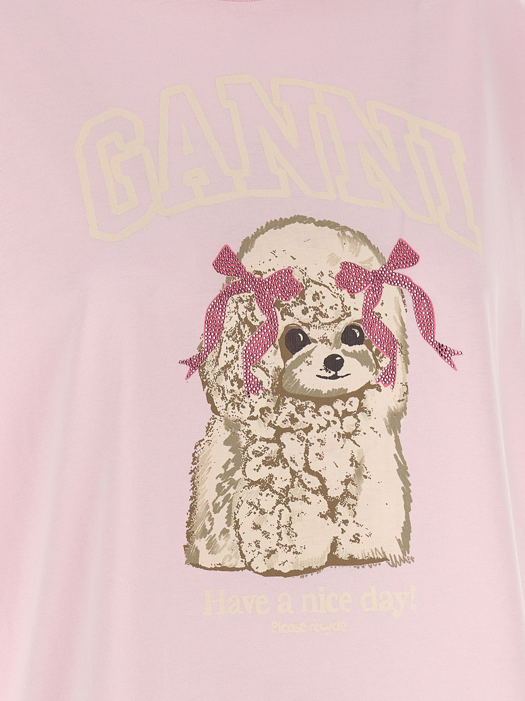 Ganni Printed T-shirt - Pink | 85b7d008b4d817232ec6bcd3aadb95c7f249871d
