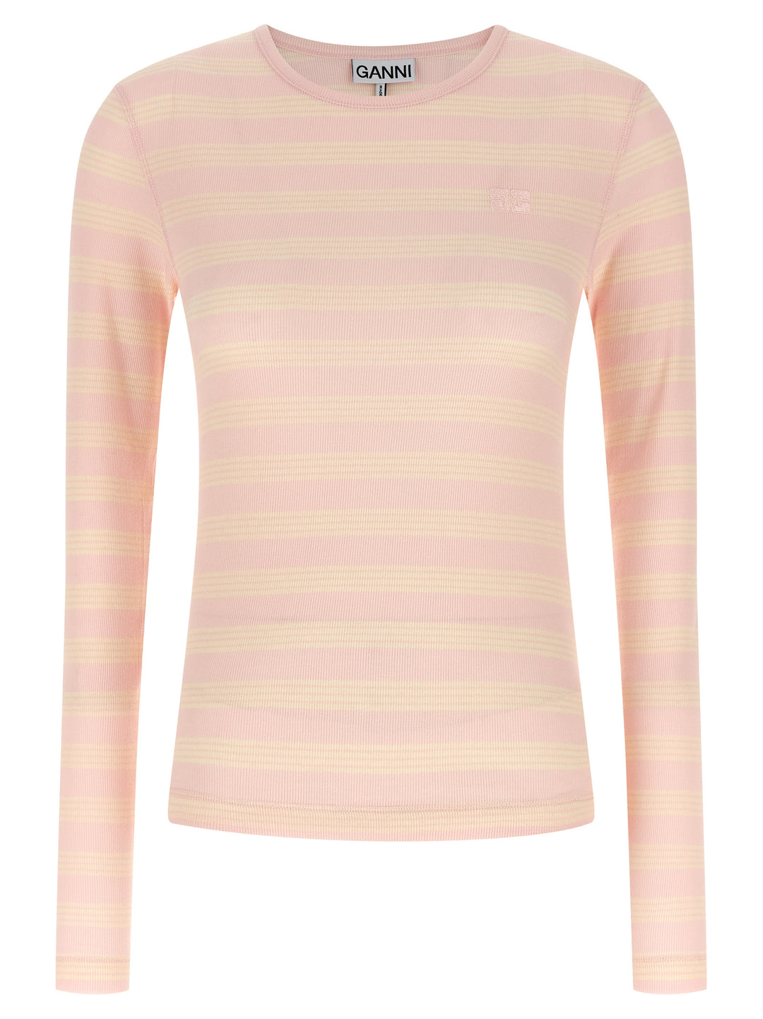 Ganni Striped Sweater T-shirt - Pink | 52e067a2c7179b7bde346d1ddd51f2d7bd4e105e