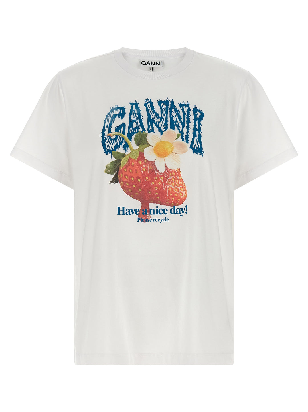 Ganni Strawberry T-shirt - White | d3224b1ca4635c54e8b67da3c178cf76809efc2d