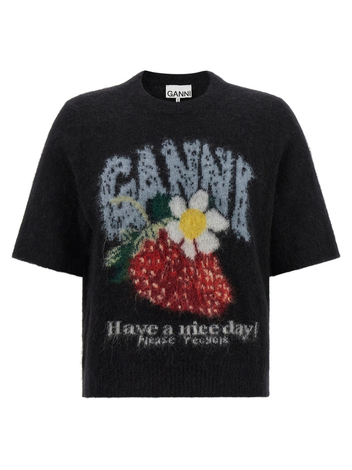 Ganni Strawberry Sweaters and Cardigans - Black | 789c1559b774fb9429da6b7df331f9ea304c32f6