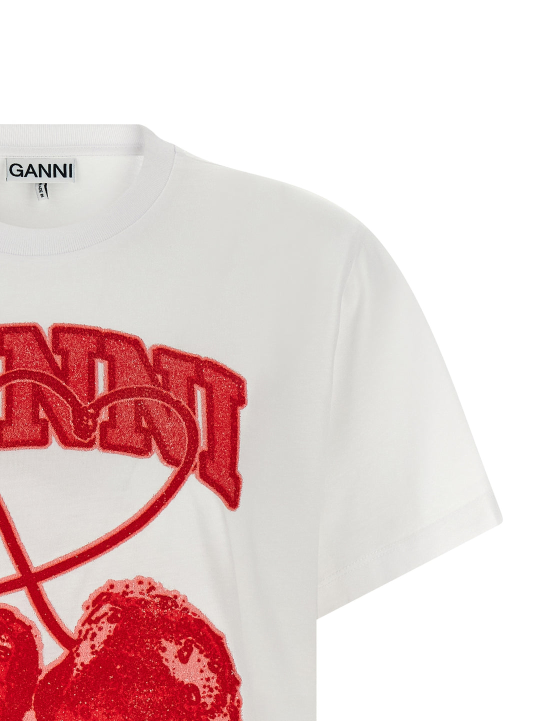 Ganni Cherry T-shirt - Red | fcbdda2c930d22f4ea573e2408287b9111a6bf79