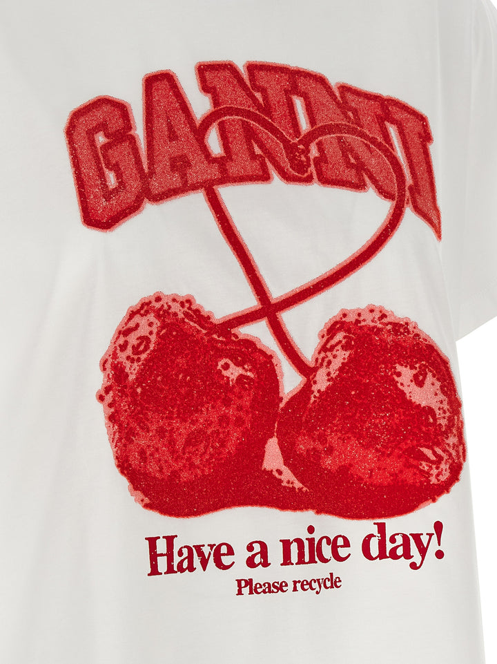 Ganni Cherry T-shirt - Red | 59ee59c2fda0bf0da7456104197cd0335838c041