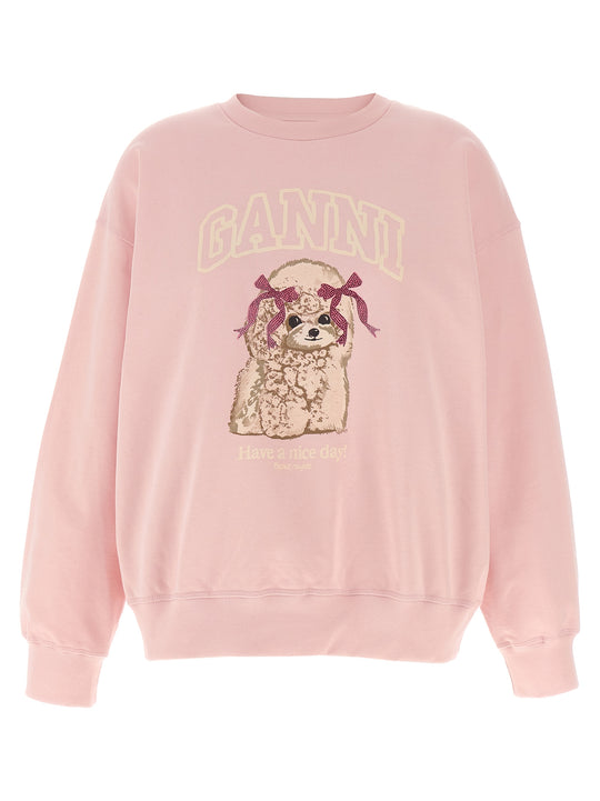 Front Print Sweatshirt Pink