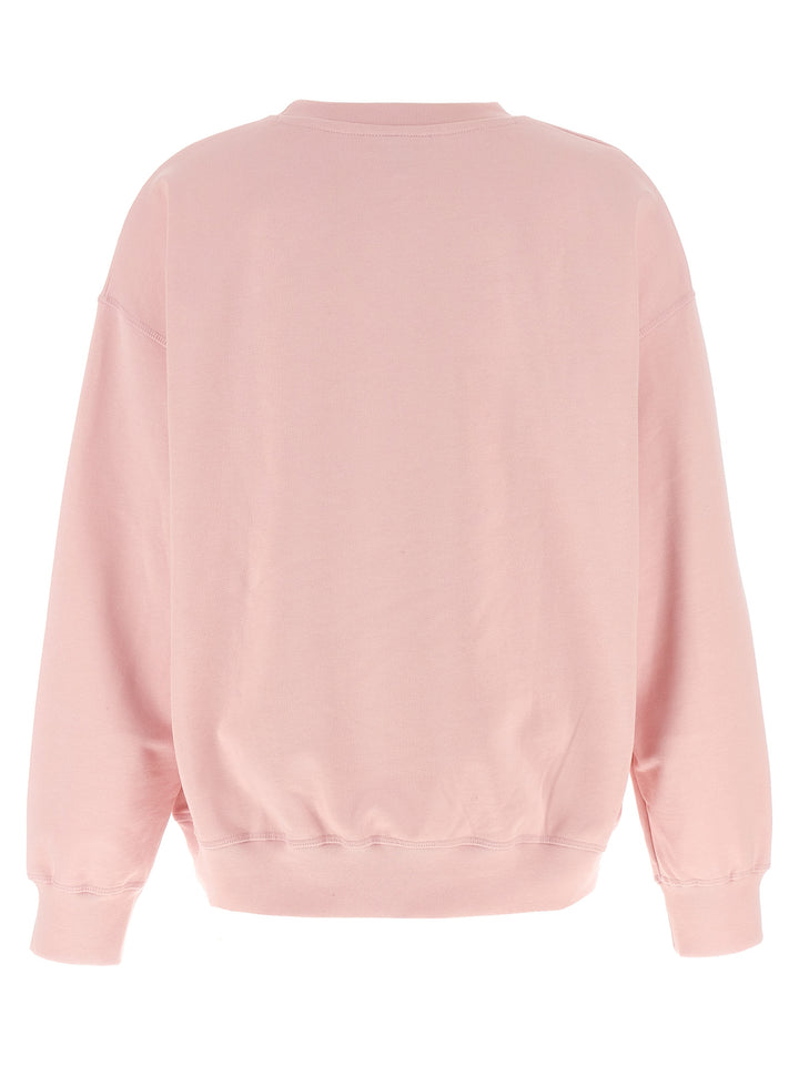 Ganni Front Print Sweatshirt - Pink | d64335e81f8fd25cbc9ee81dfab3e045effdc815