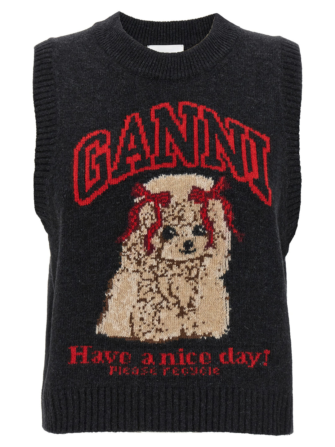 Ganni Dog Gilet - Black | 722f587f2cf9f8471ed221d42506f690adc27d02