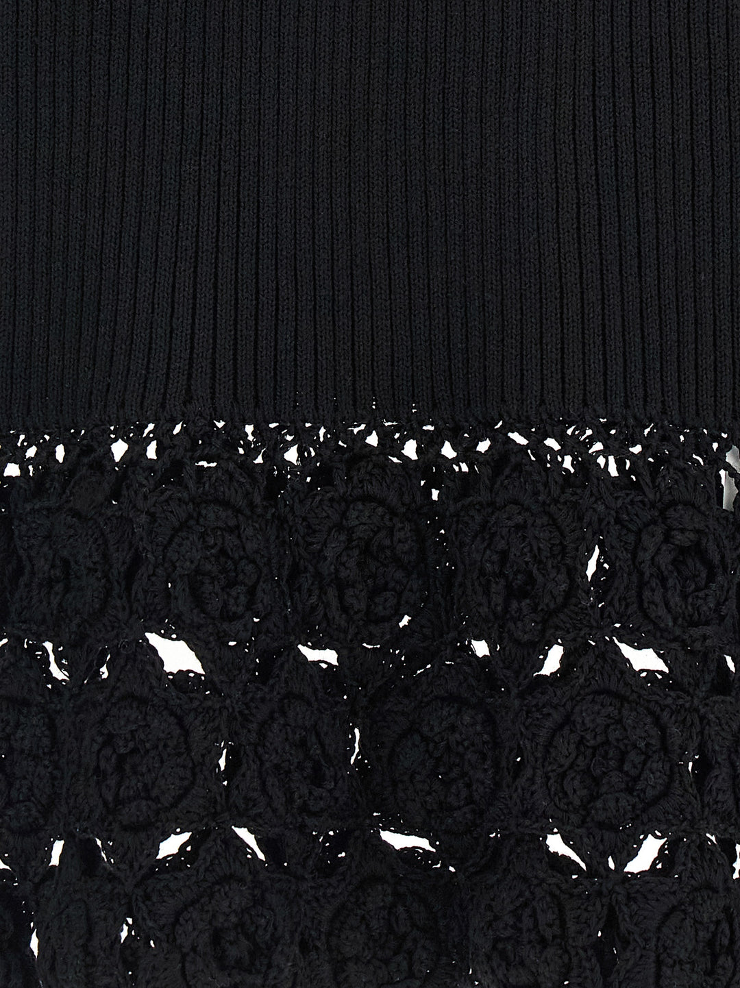 Ganni Cotton Crochet Gilet - Black | f7b11fa4c72ae199e78b907cbe4e24f02e536fb2