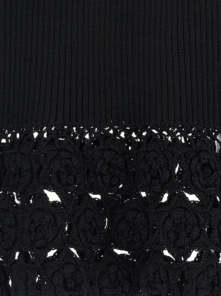 Ganni Cotton Crochet Gilet - Black | f7b11fa4c72ae199e78b907cbe4e24f02e536fb2