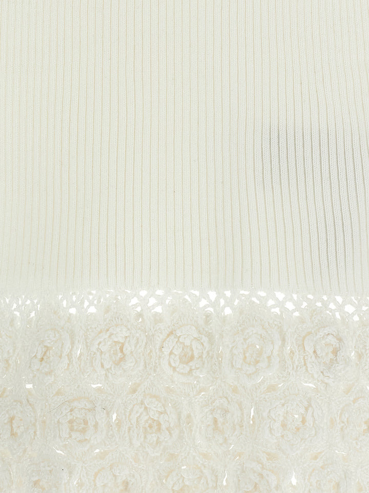 Ganni Cotton Crochet Gilet - White | 4358a3dc3d0077ee337df0ffa49fb0f999a23c50