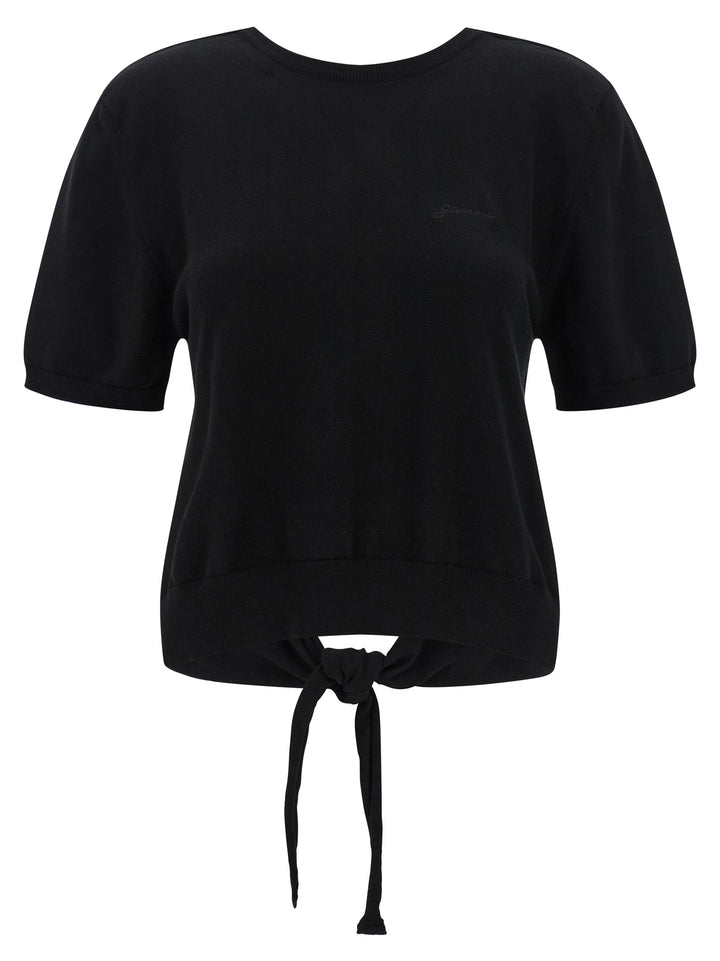 Ganni Bare Back Sweater Sweaters and Cardigans - Black | 0286aeb06cf2f25f8c65d167ce10bbed029ca94f