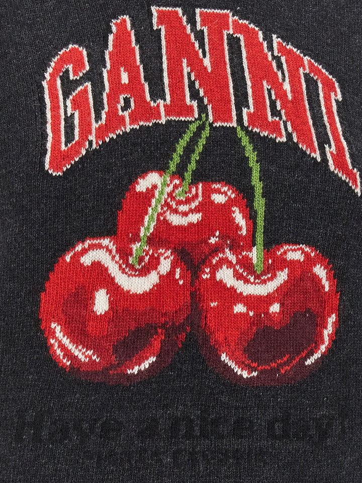 Ganni Cherry Gilet - Black | d12a2669cdad614ce51ebd27418b6a5f2a7e17c6