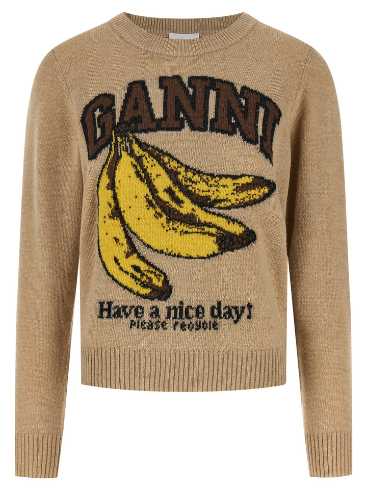 Ganni Banane Sweaters and Cardigans - Beige | c54f1d231821e8064fd5334e7bb816e5d6c435d7