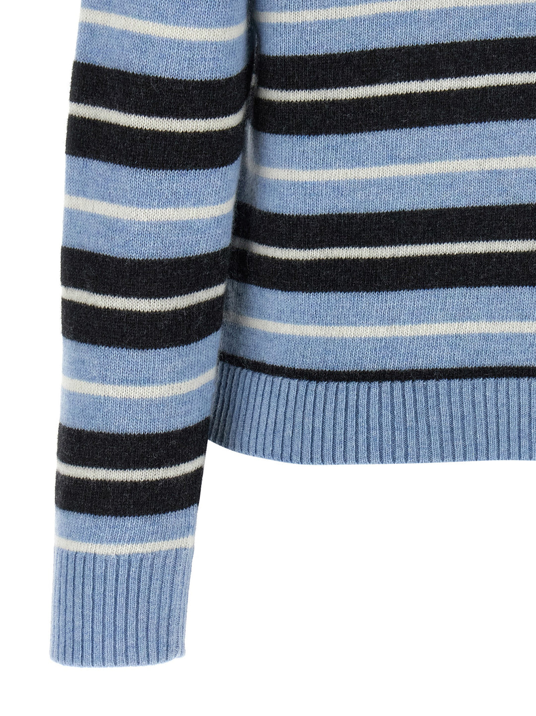 Ganni Graphic Wool Sweaters and Cardigans - Light Blue | 4cb8bc38a537b01f96009395f3d870aff7db40d2