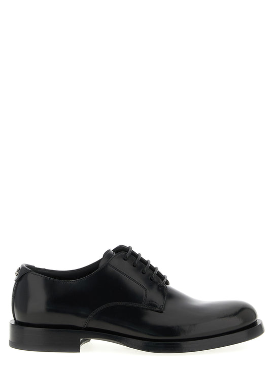 Derby Lace-Up Shoes Lace Up Shoes Black