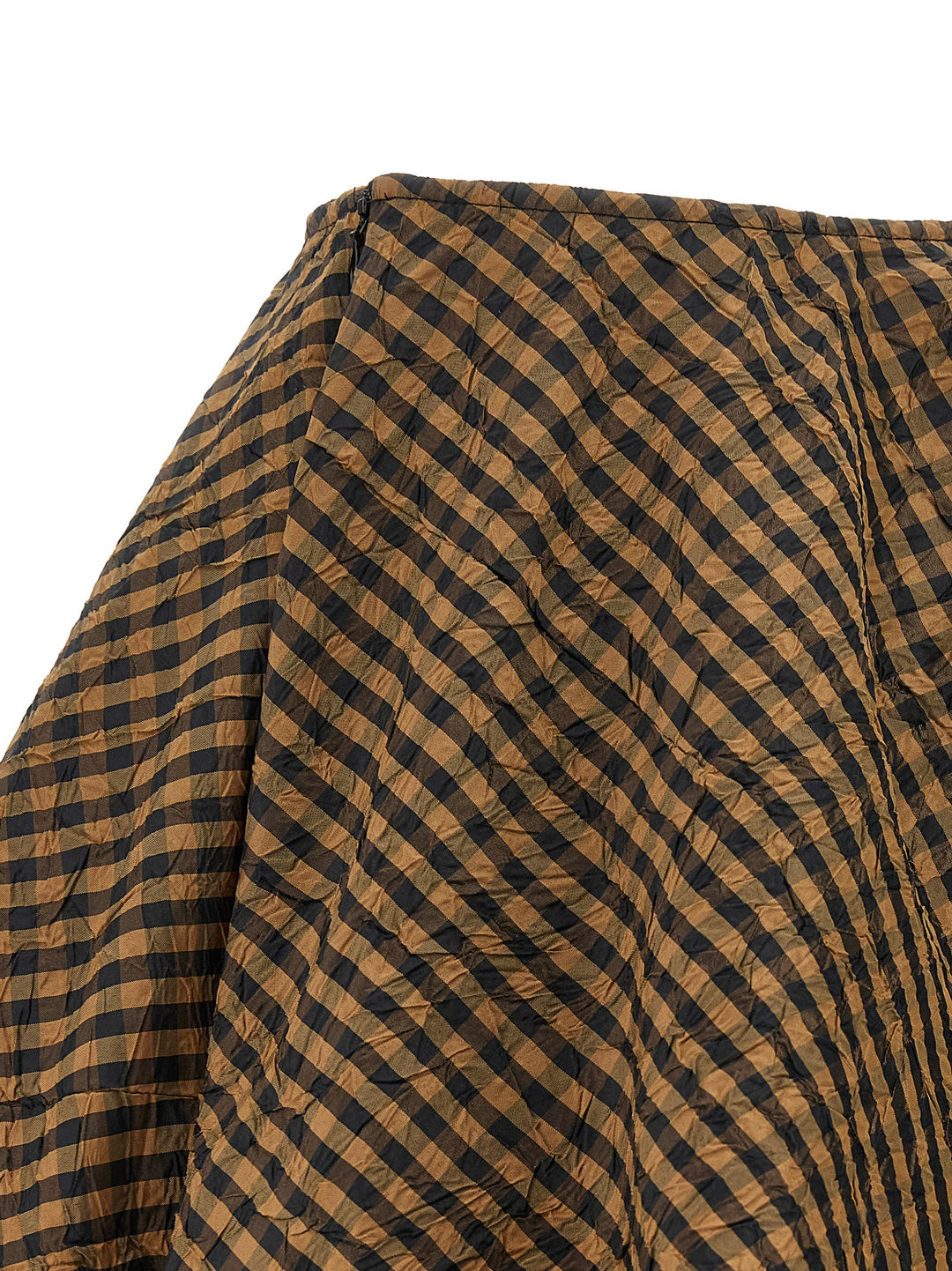 Ganni Crinckled Taffetà Skirts - Brown | b229d61cf6b1c038b120dd489f5b8a59a31bac2b