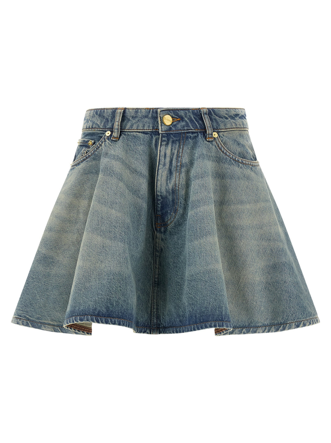 Ganni Tint Rigid Denim Skirts - Blue | 798a6ad4bc69d3a9223ce14a21cb56eae7fe420a