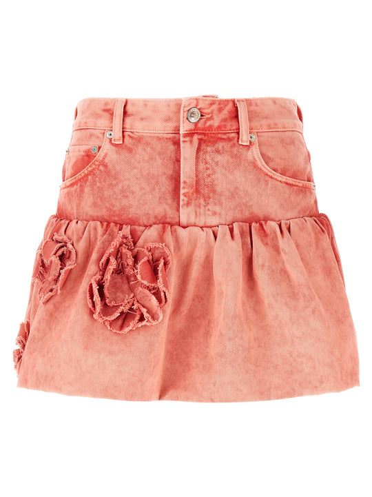 Denim Jeans Skirt Skirts Pink