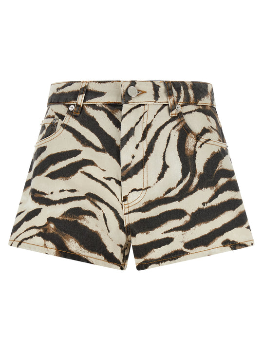 Zebra Denim Bermuda And Short Multicolor