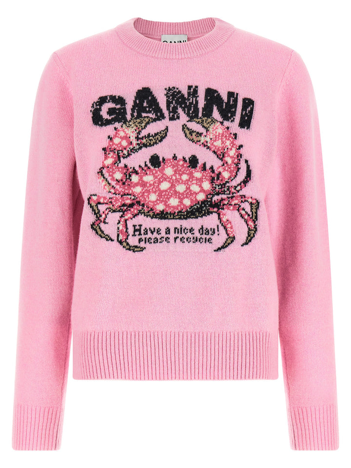 Ganni Crab Sweatshirt - Pink | 53bb74d75c478dec11c1c287837d3b3b9ac698e4