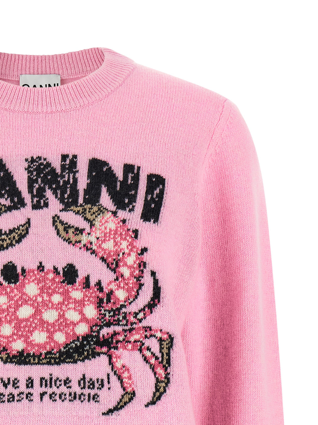 Ganni Crab Sweatshirt - Pink | 67bb8748d53b49bf5b4a8029a729f8005b2d6aab