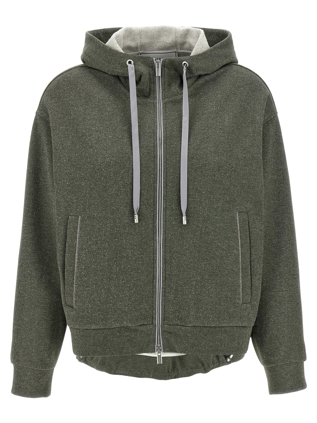 Peserico Lurex Hoodie Sweatshirt - Green | d89599781be2b2dc3bada32c3d15cfcb4586d1dd