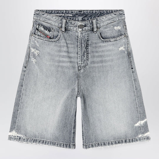 De-Sire Grey Denim Bermuda Shorts