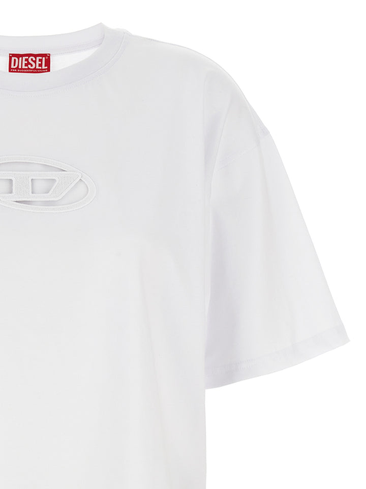 Diesel T-Buxt-Crop-Od T-shirt - White | 108e85b42ed57dfe3e3a830976fe32394471d8b6