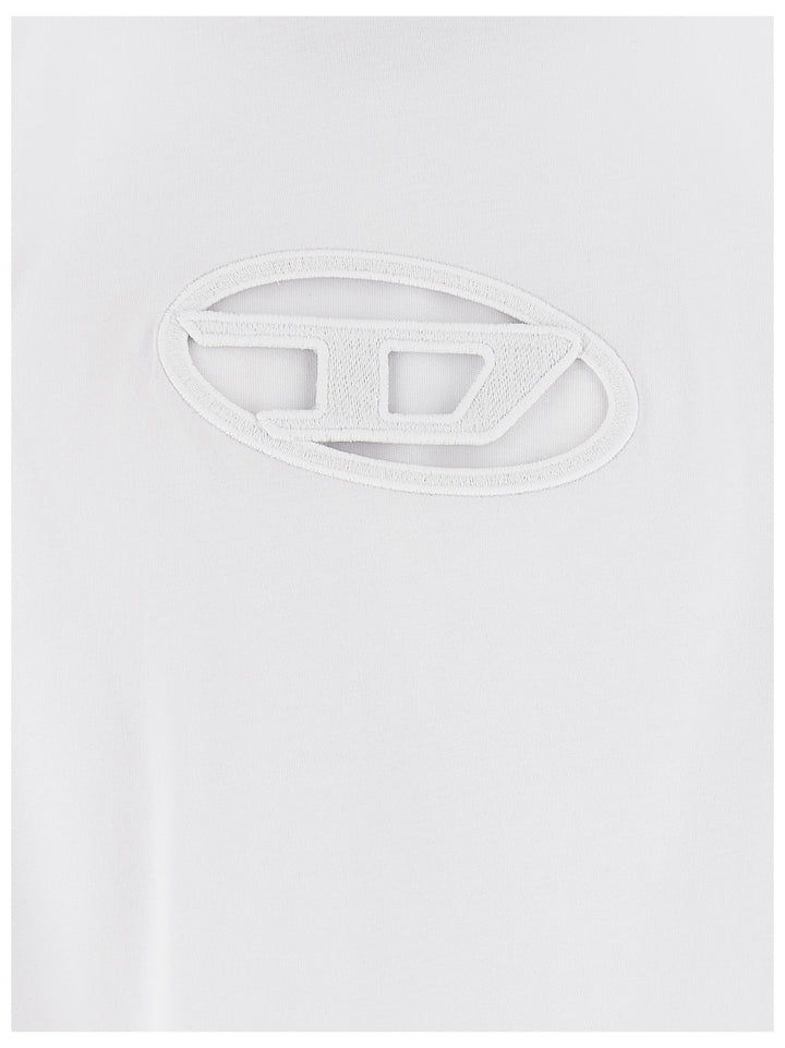 Diesel T-Buxt-Crop-Od T-shirt - White | 9a466af3eb2318b704f6121496722b5b15fd38b9