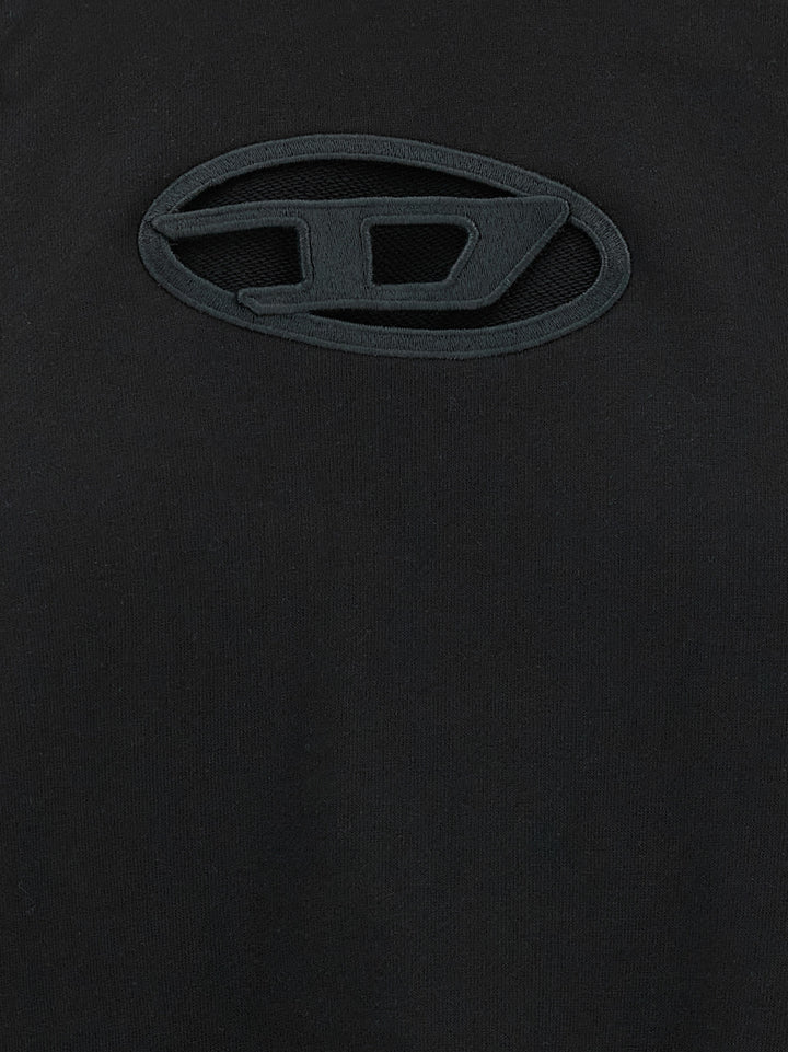 Diesel F-Slimmy-Hood-Od Sweatshirt - Black | e555e3c6b0b58d1df2ab94f4bcd875e1109219a5