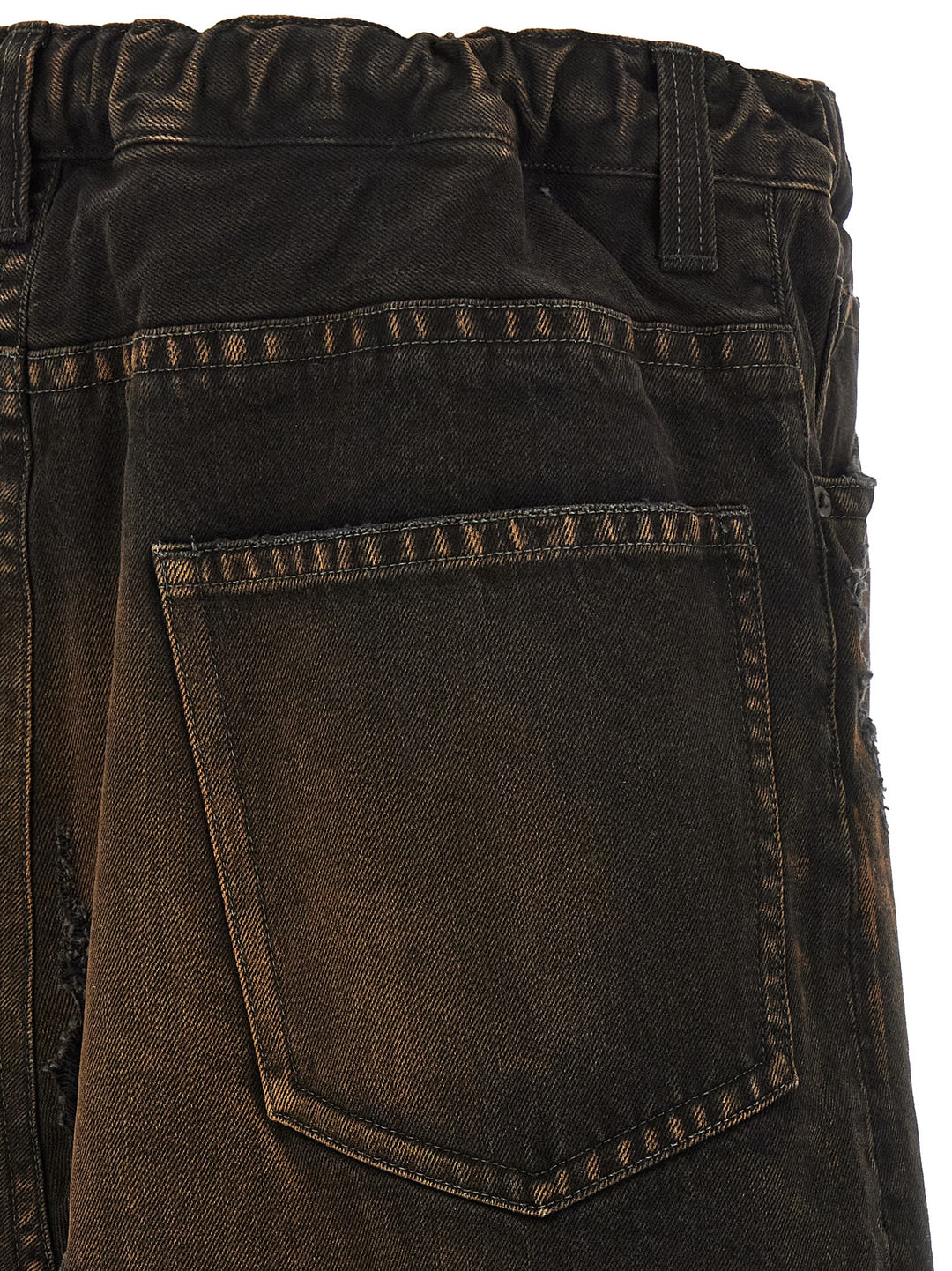 Maison Mihara Yasuhiro Waist Layered Denim Pants - Black | 6a5a6c7e34ea12647c1f8a103942d65f0565d360