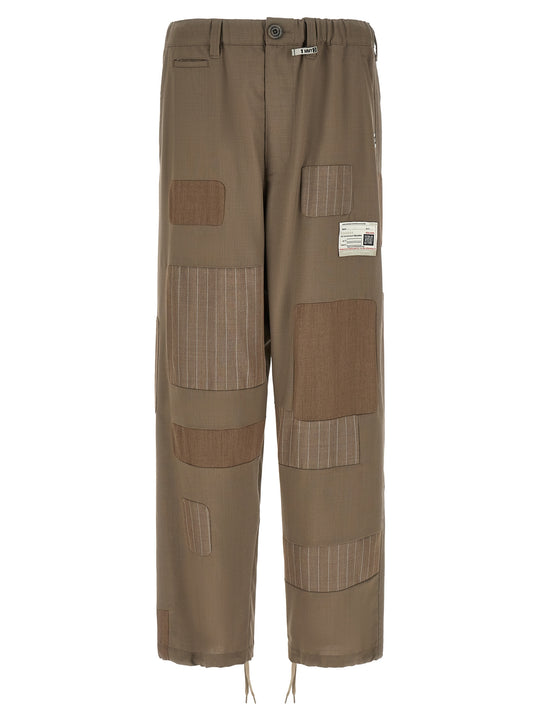 Repaired Wool Pants Beige