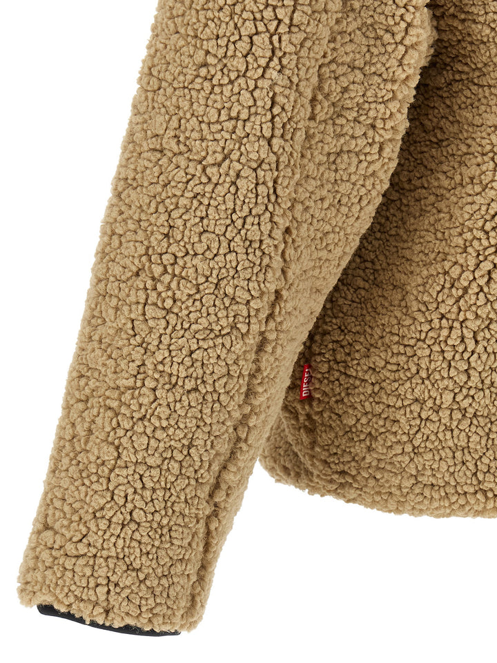 Diesel S-Zat Sweat-Shirt Puffer Jackets - Beige | 7213eb5a2197214a91b2d9ddd49d2ece18d4ca68