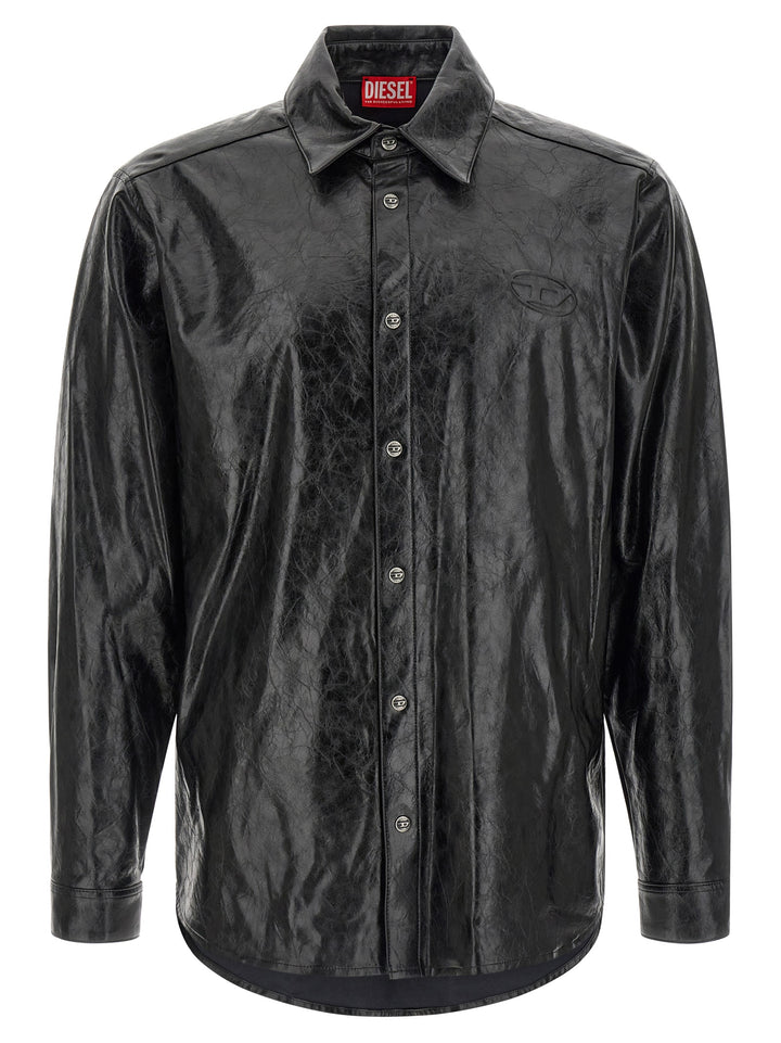 Diesel S-Simply-Qmbu Shirt and Blouse - Black | a1f3eaa8a5c4eba446e8b2cf15a72a5ddb27d891