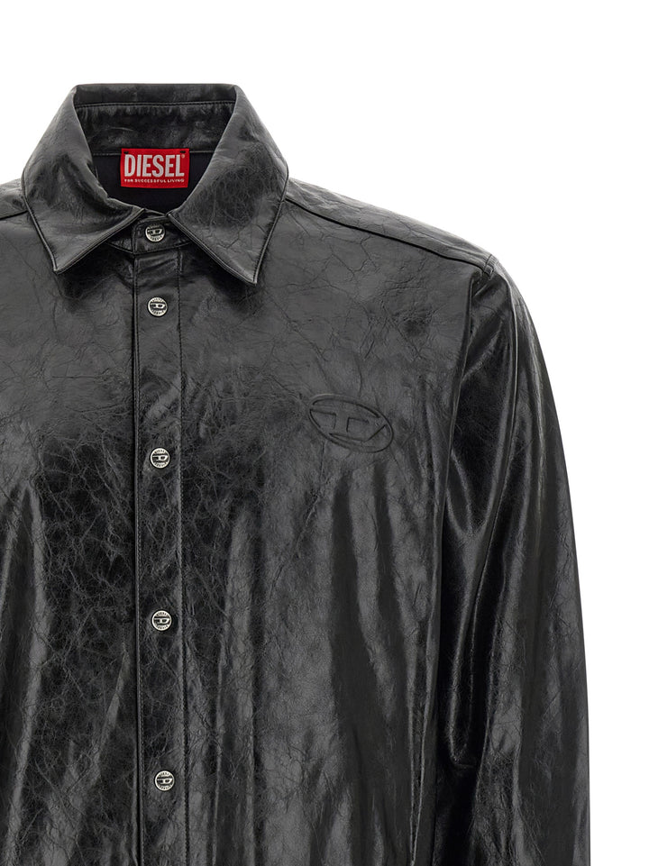 Diesel S-Simply-Qmbu Shirt and Blouse - Black | 231e9ff660abc8a482815d941a329d75b25c5c9a