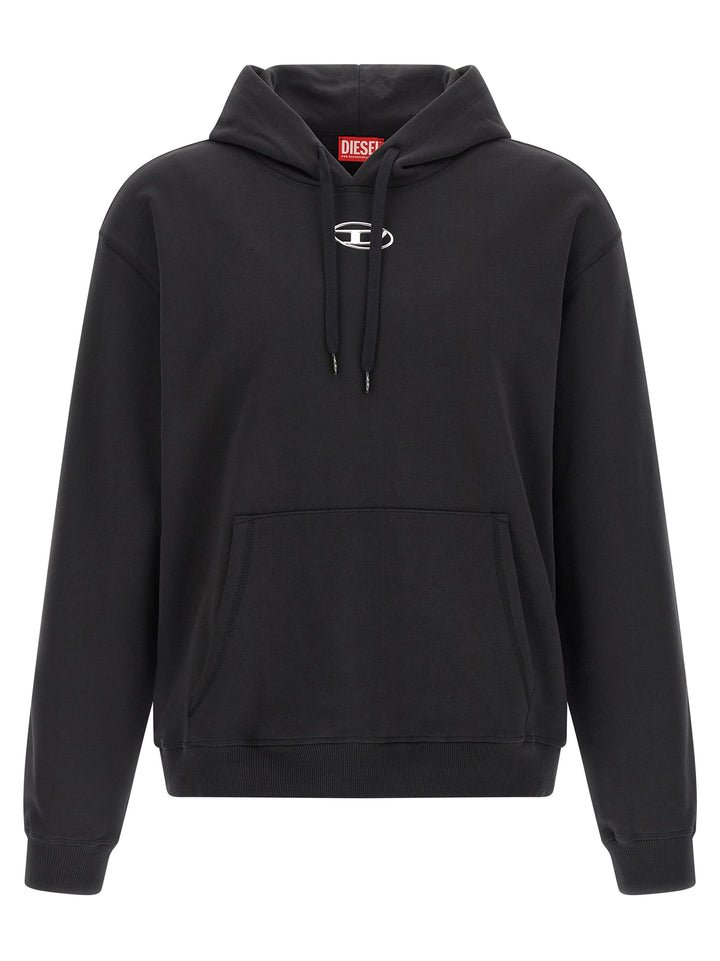 Diesel S-Norm-Hood-Iod Sweatshirt - Black | 386786549af57bc9f54ed143dc39bdc6dce78fb8