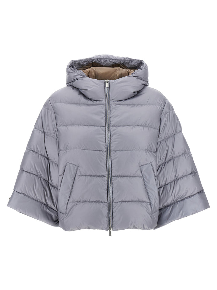 Peserico Cape Down Jacket Puffer Jackets - Gray | 57c5535185551523c6a0cf565b5cadcf695bfb60