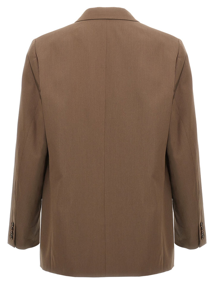 Auralee Single-Breasted Wool Blazer - Brown | 274047135e218f59dca86d9053a0c6c6bdd3af59