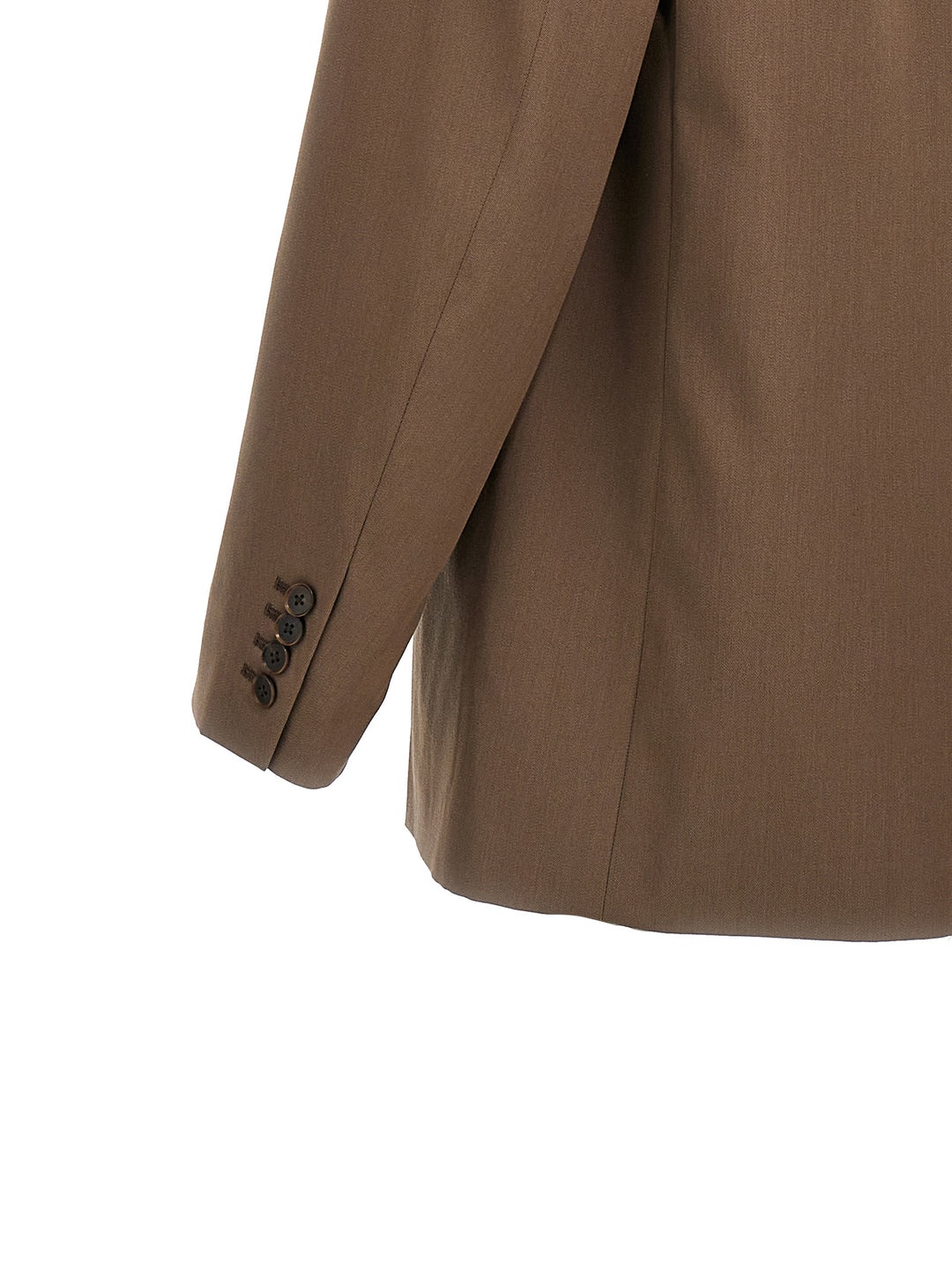 Auralee Single-Breasted Wool Blazer - Brown | cfe91149ba9a1c6bb974466133d215b226b58dc4
