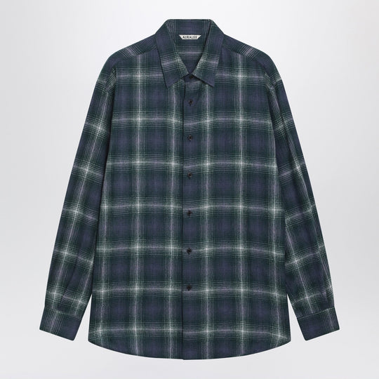 Green/Navy Checked Wool Shirt