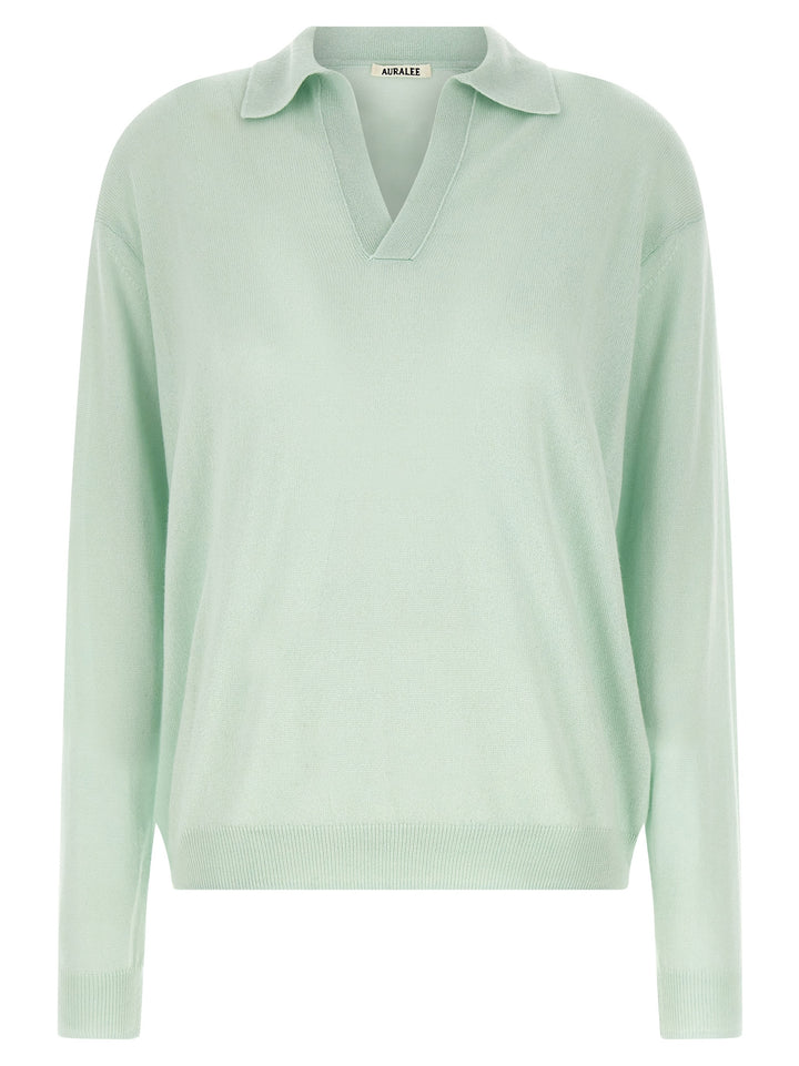 Auralee Silk Cashmere Sweater Sweaters and Cardigans - Green | 64bd47d40d425235aec46eacac739e73c06973fd