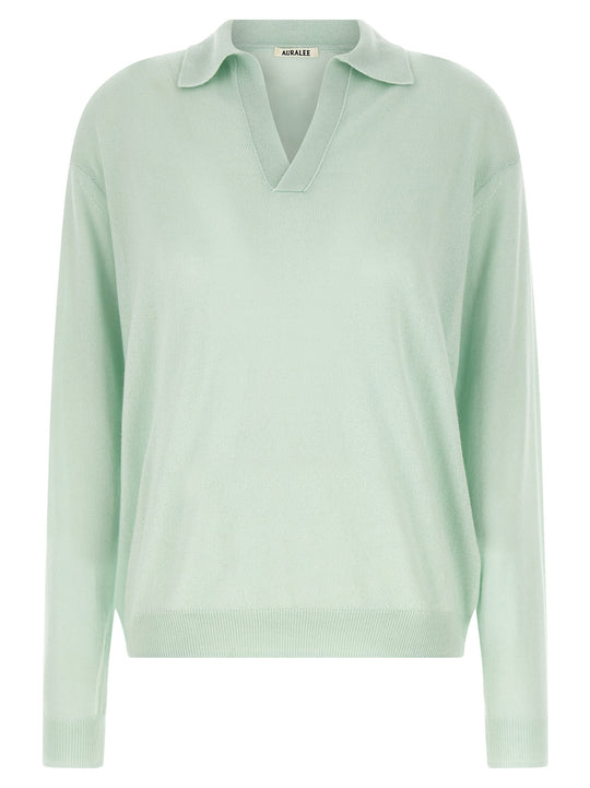 Silk Cashmere Sweater Sweaters And Cardigans Green