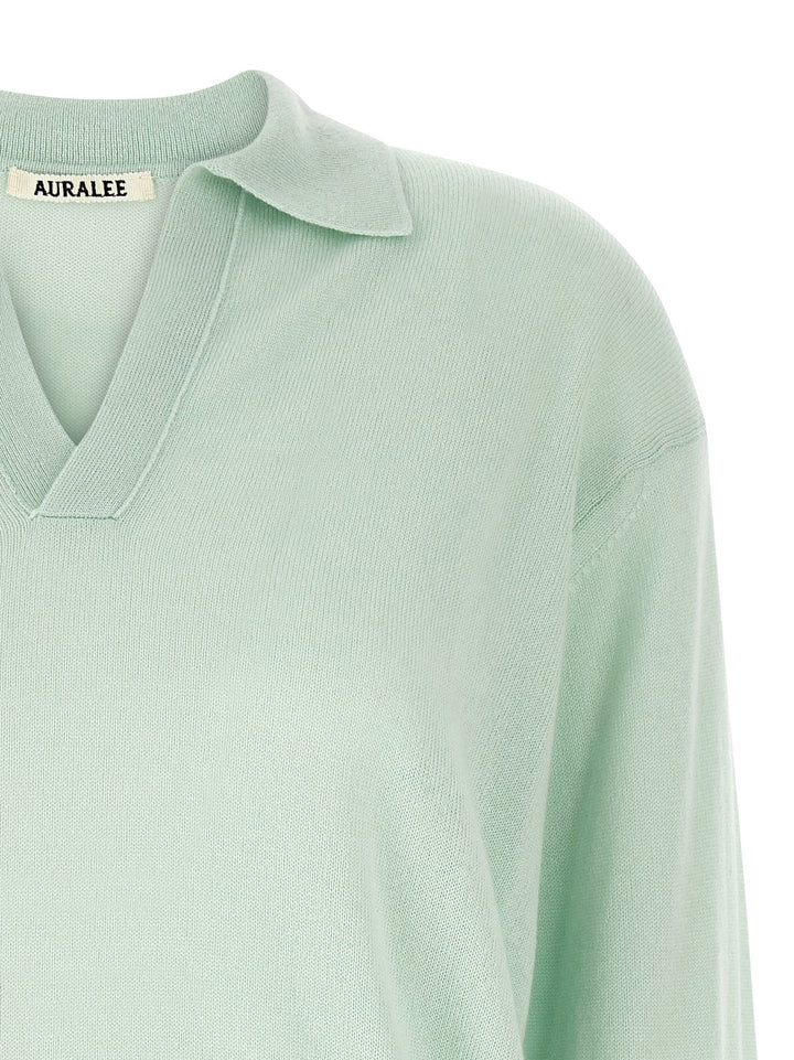 Auralee Silk Cashmere Sweater Sweaters and Cardigans - Green | e438be15214d79cf6077240a39f42e3de4c09634