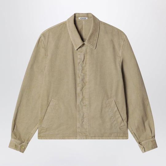 Garment-Dyed Finx Chino Blouse In Beige Cotton