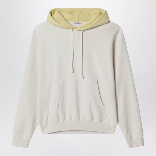 White/Light Yellow Cotton Sweatshirt