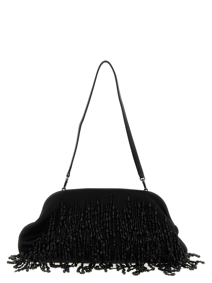 Alberta Ferretti Satin Clutch - Black | 093182759bc4a4fd4ce6de0d45cd77800bf10aa4