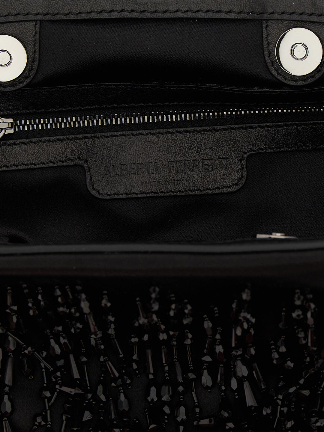 Alberta Ferretti Satin Clutch - Black | 05a5a17ba524a82c65330c3f8ef8873a388a474c