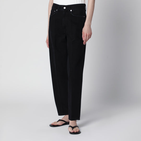 80's Straight-Leg Jeans In Black Denim