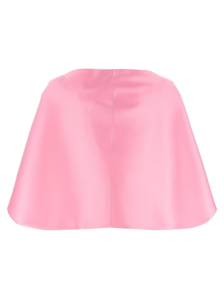 Alberta Ferretti Cropped Mantle Capes - Pink | d24979f6ab9f4e633c97fc9b614cd2a73616c3af